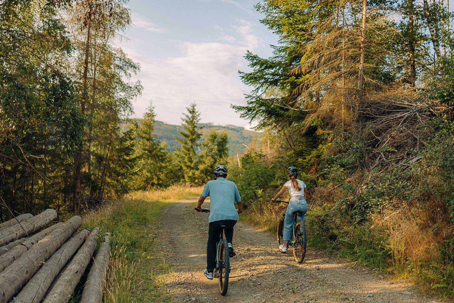 Radfahren an der Lenne in Plettenberg im Märkischen Sauerland