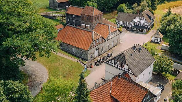 Luftbild der Luisenhütte im Märkischen Sauerland