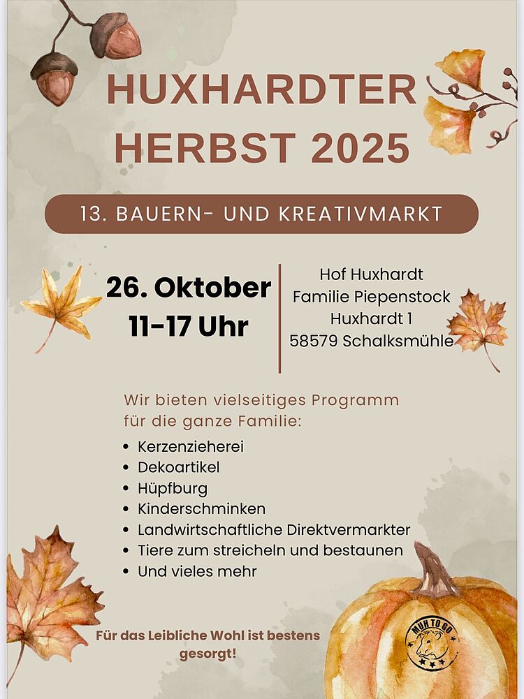 Plakat: Hof Huxhardt