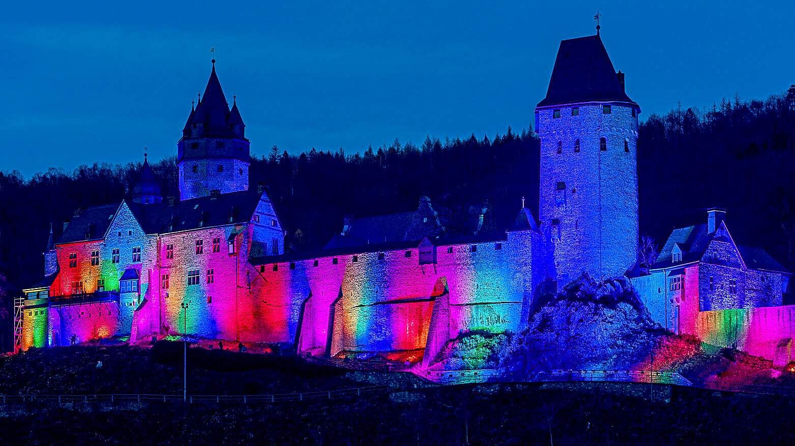 Glanzlicht auf der Burg Altena im Märkischen Sauerland