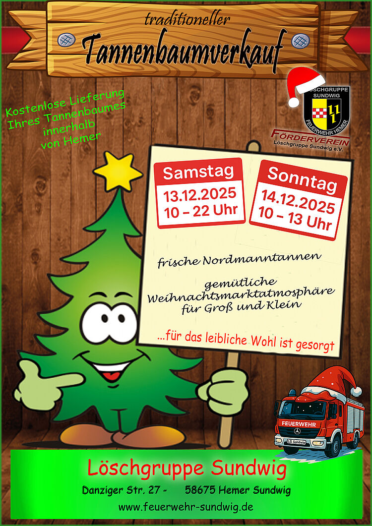 Plakat Weihnachtsbaumverkauf