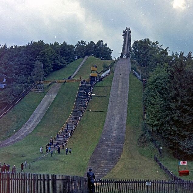 Meinhardus Mattenschanzen in Meinerzhagen in den 1960er Jahren