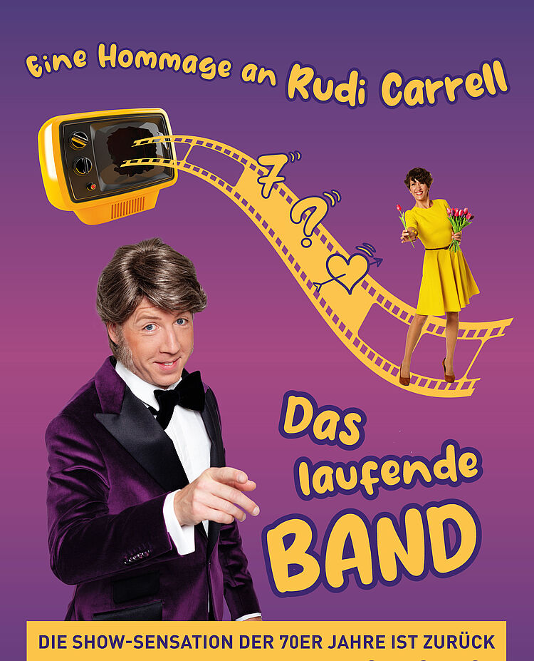 Das laufende Band Foto Moderation und Entertainment