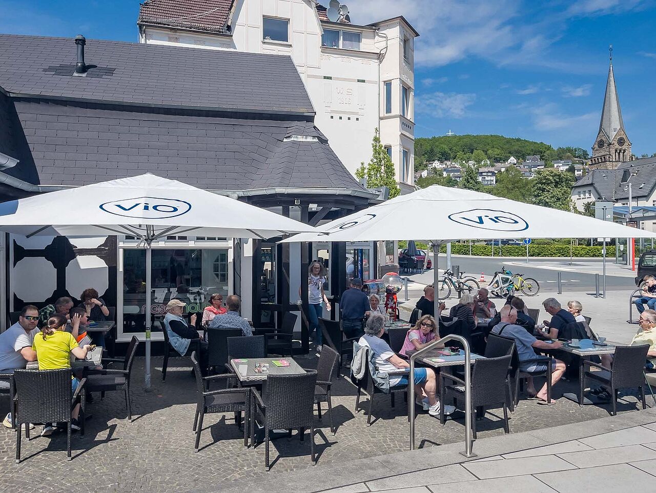 Café Naschhaus Außenbereich im Café Naschhaus