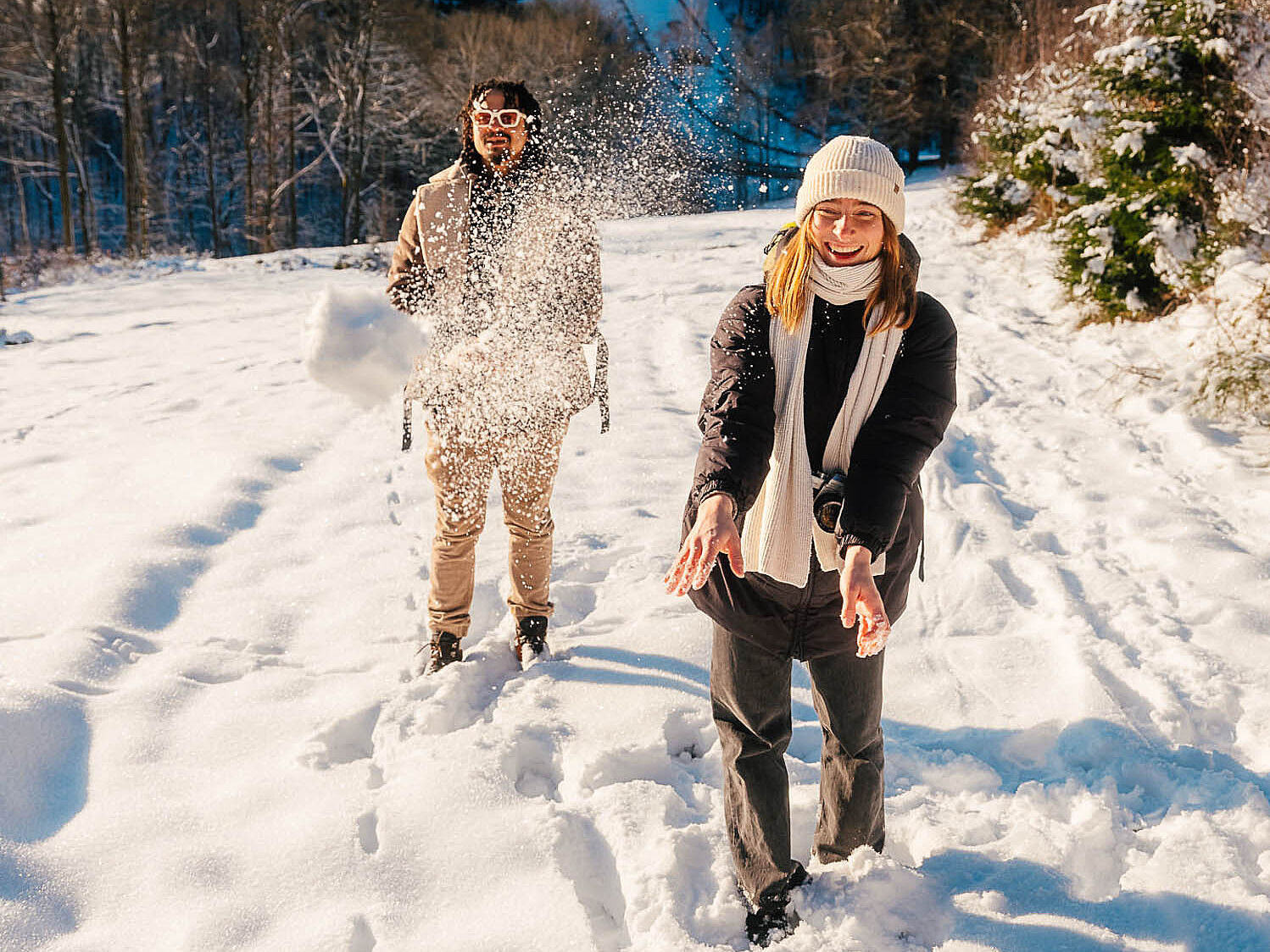 Winter Wandern an der Meinhards Mattenschanze in Meinerzhagen im Märkischen Sauerland