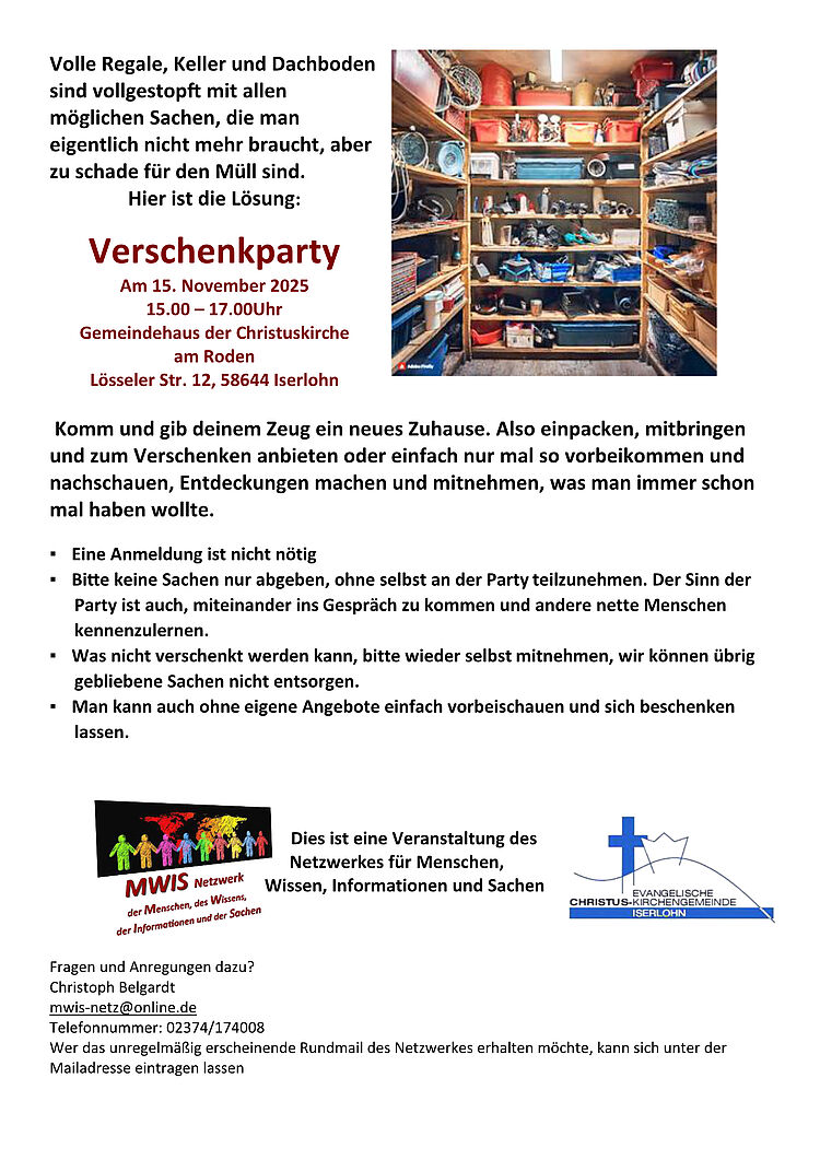 Flyer Verschenkparty