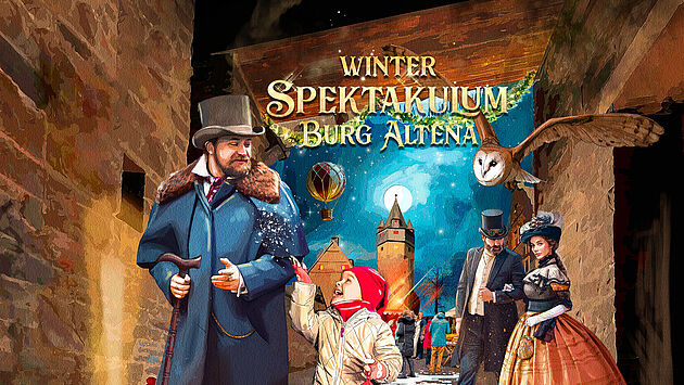 Winterspektakulum auf der Burg Altena im Märkischen Kreis