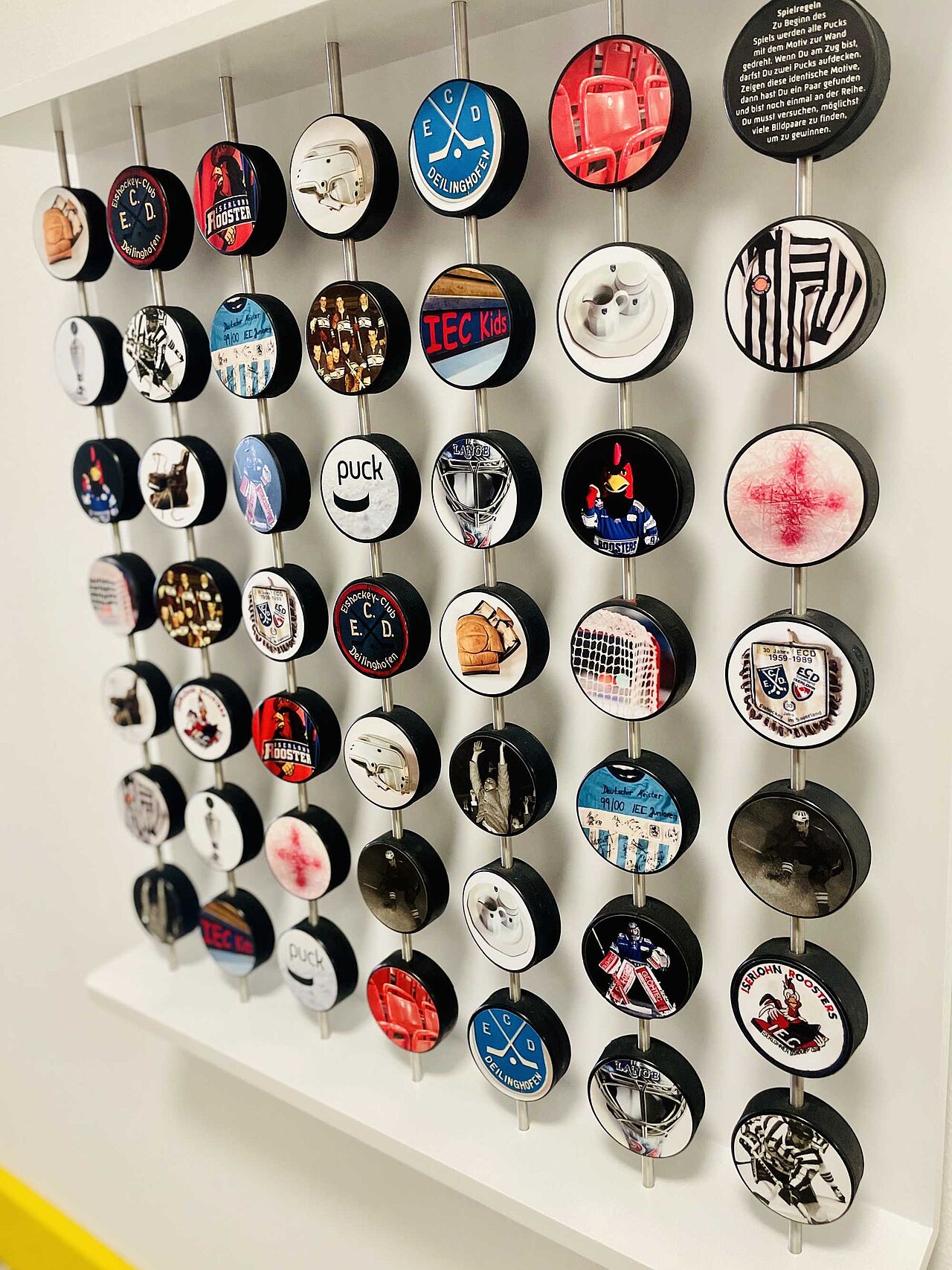 So kann man Eishockey Pucks auch in Szene setzen