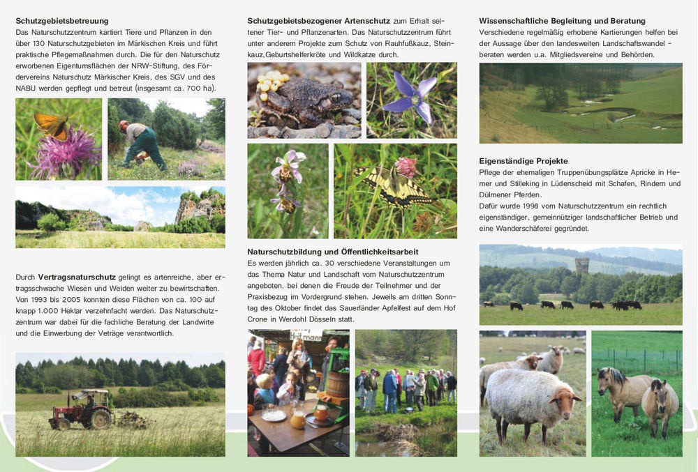 Flyer Naturschutzzentrum Märkischer Kreis Flyer Naturschutzzentrum Märkischer Kreis