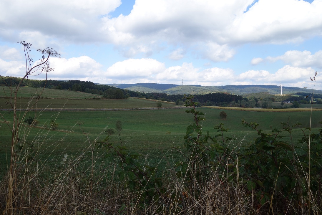 Aussicht in Richtung Ebbegebirge und Nordhelle